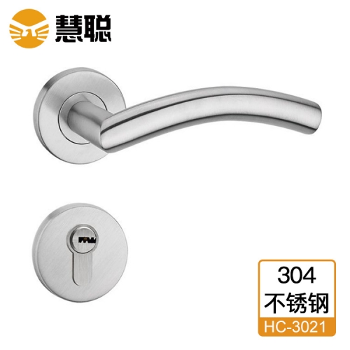 慧聪304不锈钢分体锁3021执手锁室内门办公门锁