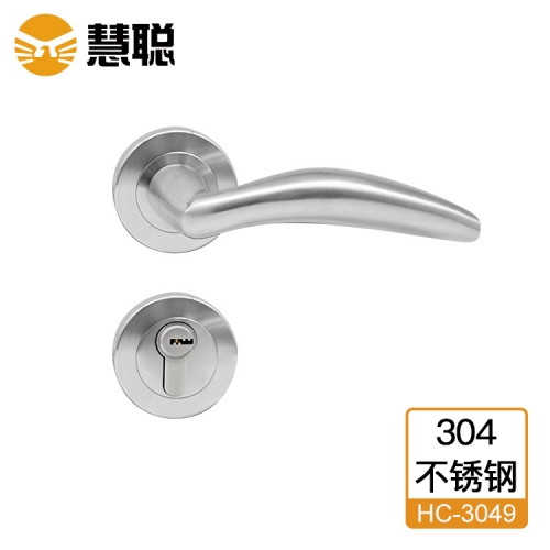 慧聪304不锈钢分体锁3049执手锁室内门办公门锁