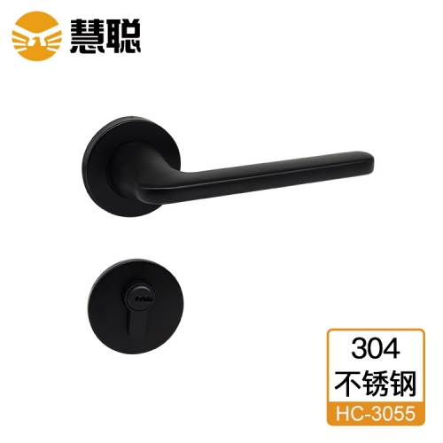 慧聪304不锈钢分体锁3055执手锁室内门办